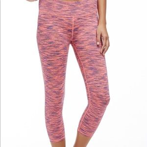 Fabletics Pink & Blue Salar Capri Leggings XXL